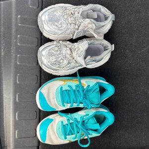 Stylish Kids' Teal and White Sneakers